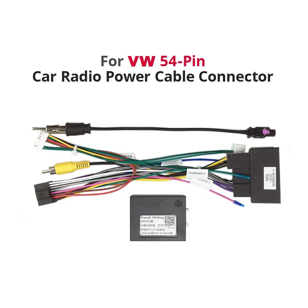 Autoradiokabel can-bus voor volkswagen skoda vw golf touran 16- pins stroomkabelboom dvd android multimediaspeler connector
