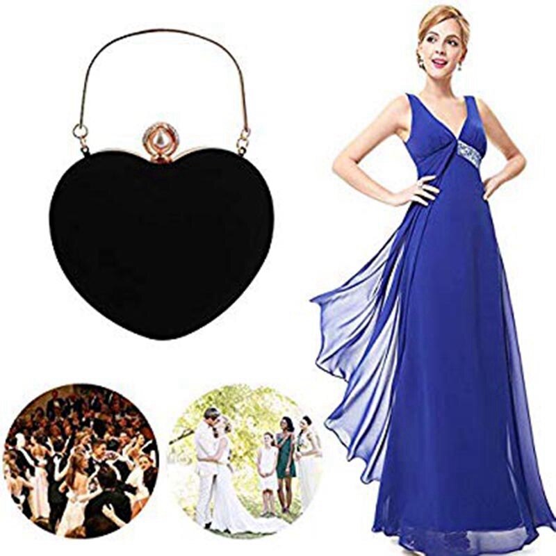 Mini Hart Vorm Clutch Bag Messenger Schoudertas Handtas Tote Avondtasje Purse, S