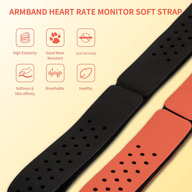 Justerbart armbånd pulsmåler blød rem åndbar erstatningsarmbånd kompatibel til scosche garmin wahoo tickr xoss