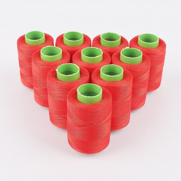 Luja ompelulanka 300 metriä 10 kpl monivärinen puuvillalanka käsinompelutarvikkeisiin: Punainen