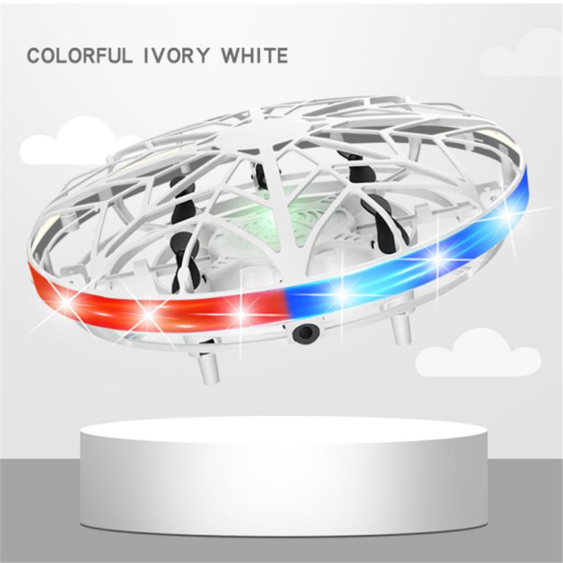 Vliegende Ufo Bal Vliegtuigen Speelgoed Vliegende Drone Kids Rc Hand Motion Mini Smart Control: White