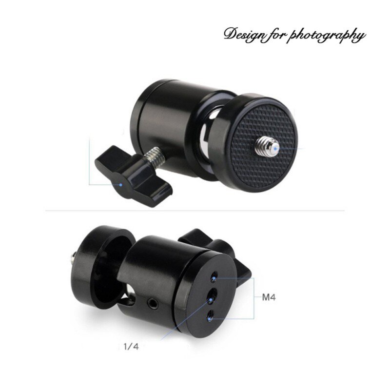 Mini Ball Kopf Mit 1/4 Blitzschuh montieren Adapter 360 Grad schwenken Aluminium Stativ Kugelkopf Für DSLR/Licht Stehen Camrea kugelgelenk