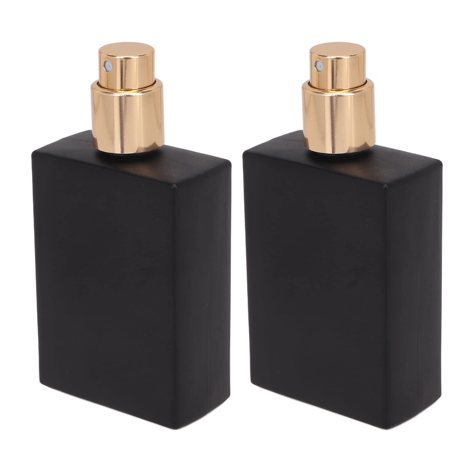 Botella de perfume vacía, botella de perfume en aerosol recargable, botella de perfume vacía, atomizador de perfume de botella de vidrio esmerilado de 50ml, 2 uds.
