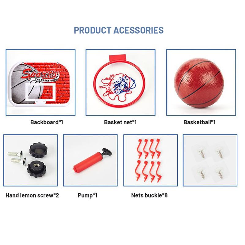 Mini Basketball Hoop Ball Kit Indoor Plastic Basketball Backboard Home Sports Funny Game For Kids Children Fitness Excersise