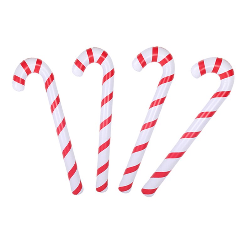 2/4/6pcs Christmas Inflatable Candy Canes Red White Candy Canes Balloons for Xmas Ornaments Christmas Tree Party Decorations