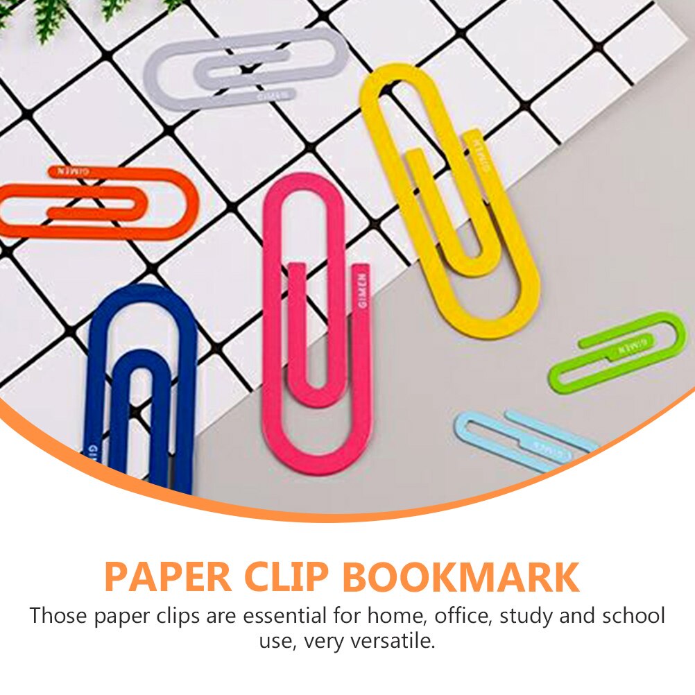 4Pcs Students Paper Clips Mini Paper Clamps Book Marking Paperclips File Paper Clips