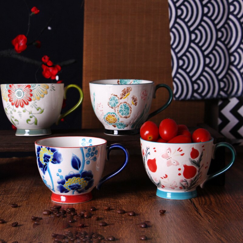 ceramic cup, ceramic soup cup with handle, pasta cup, milk cup, breakfast cup coffee cup