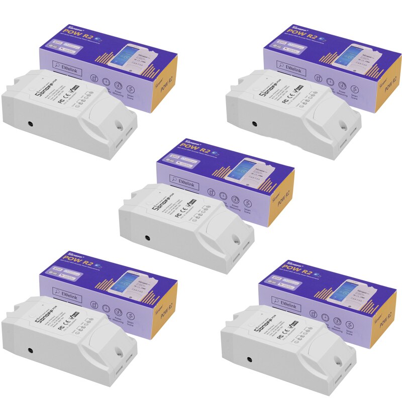 1/2/3/4/5/10pcs SONOFF POW R2 Basic Smart Wifi Switch APP Power Consumption Monitor Measurement with Alexa Google Home