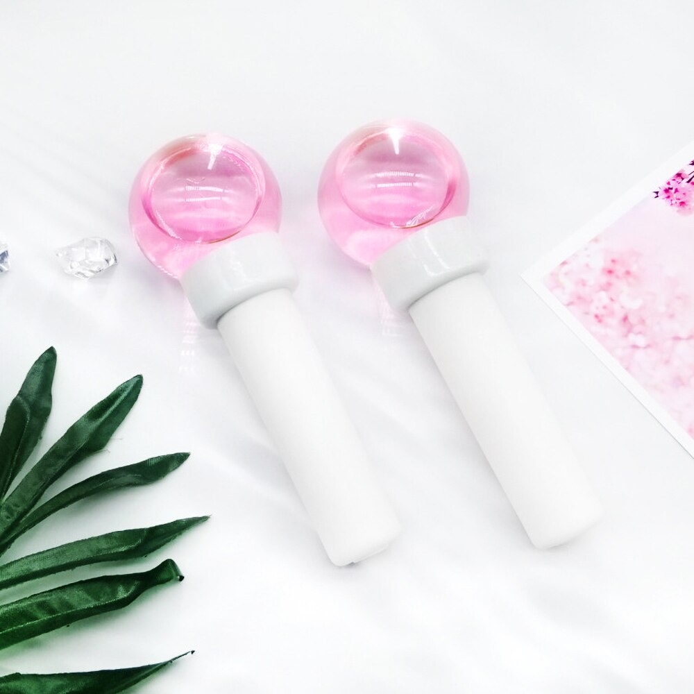 Ice Globes For Face Eye Facial Massager Face Lift Devices Cold Roller Ball Skin Care Tools Multifunctional Beauty Machine: Pink