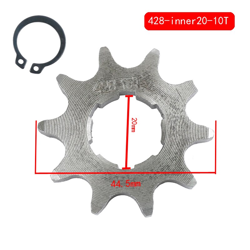 For Loncin Zongshen Lifan Shineray 150 200 250cc ATV Pitbike Motorcycle Moped Motocross Front Engine Sprocket 428# 20mm 10-19T: 10 T