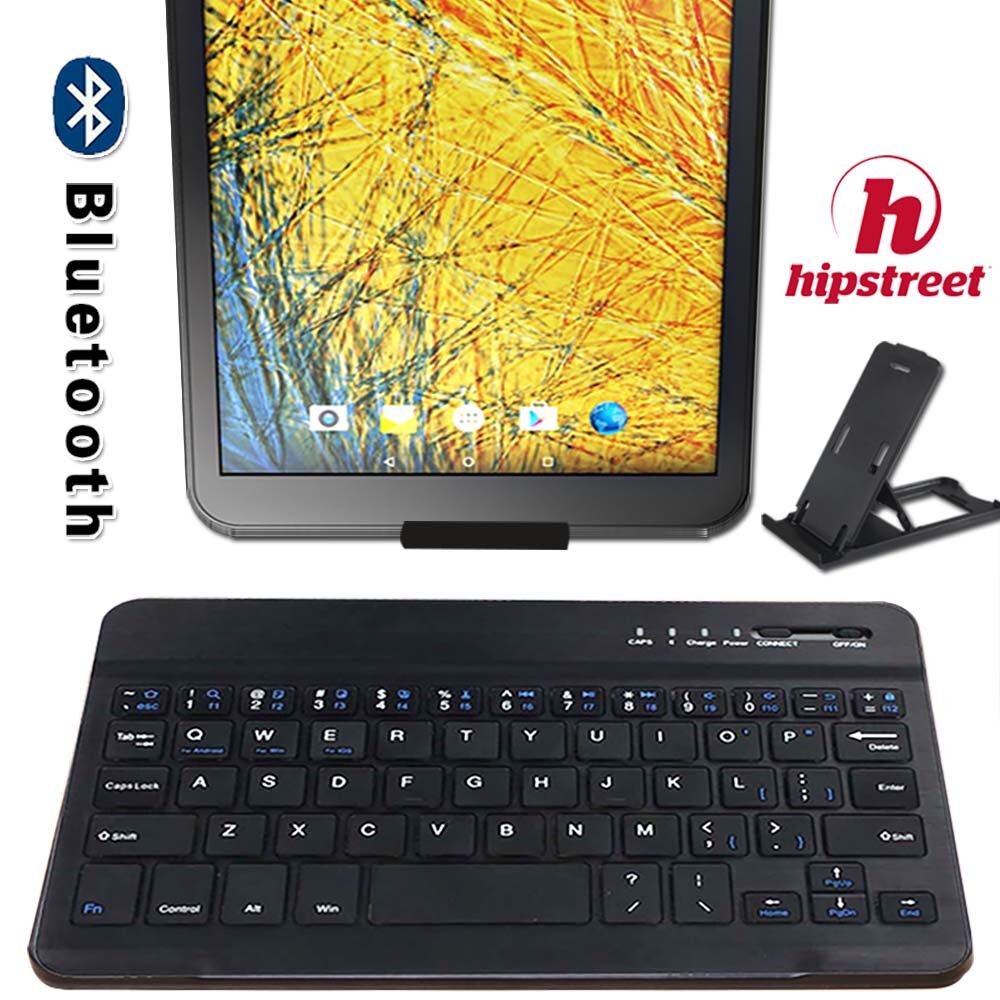 Ultra Dünne Drahtlose Bluetooth Tastatur für HipStreet Titan 4 7 Zoll Kompatibel für IOS Android Tabletten Fenster + Halterung