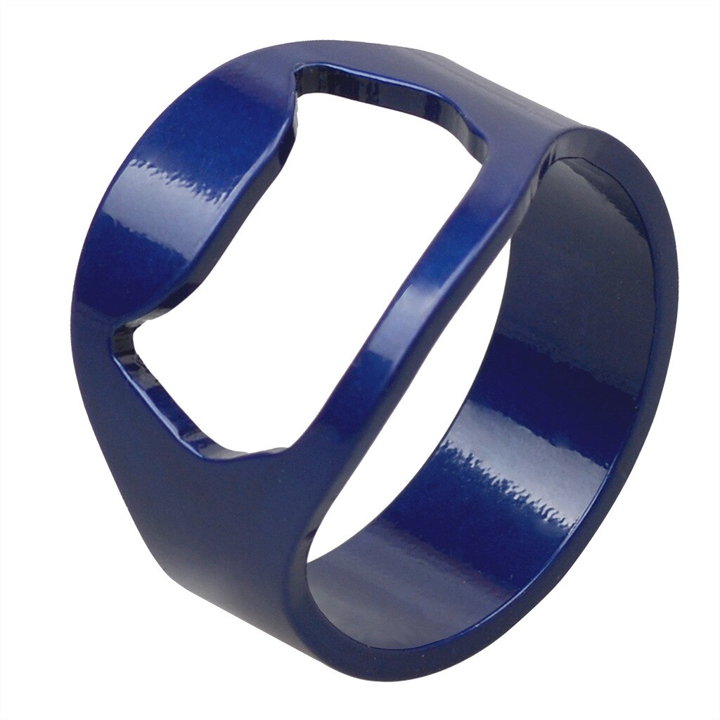 JUCHAO Mini anello portatile apribottiglie per birra in acciaio inossidabile a forma di anello bottiglia tappo per birra rimozione apertura utensili da cucina: Blu scuro