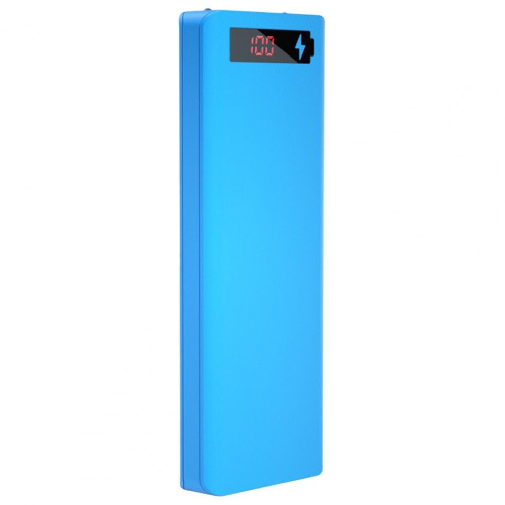 M10/L10 Power Bank Case Afneembare 10X18650 Batterij Doos Led Digitale Display Power Bank Box Smart telefoon Batterij Lader Doos: Blue