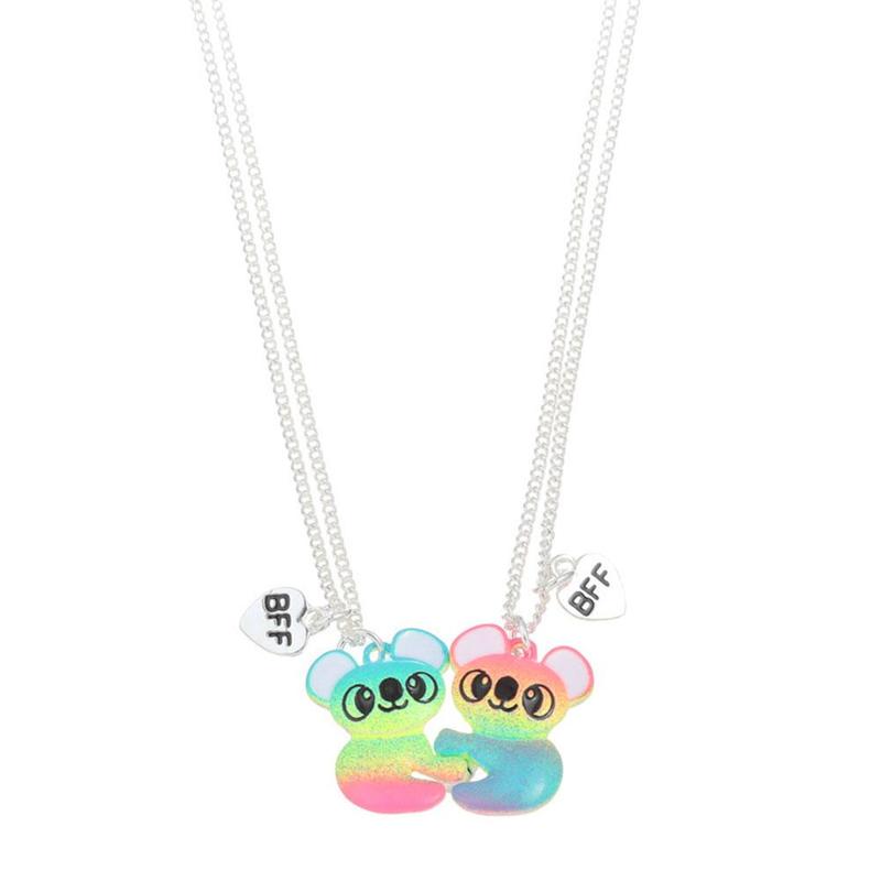 Collar con forma de mapache para niñas, joya con cadena y pendiente, Bff, , amistad, A0N8, novedad de