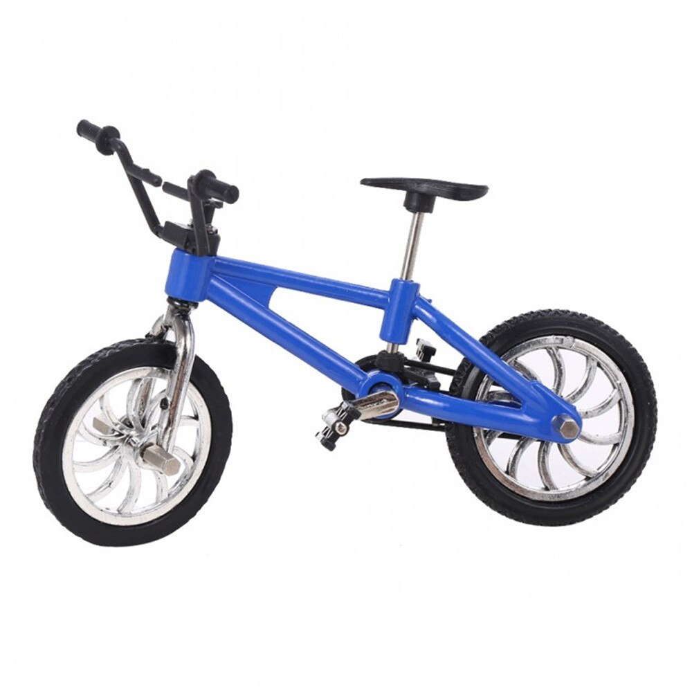 métal mini taille touche vélo jouet avec corde de frein bleu simulation alliage VTT vélo enfants éducation: Blue