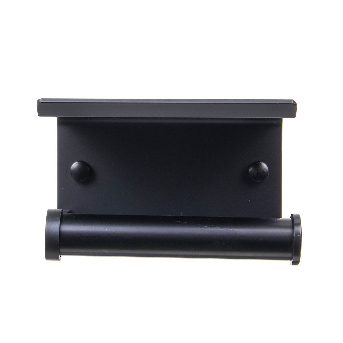 Papier Houders Badkamer Accessoires Wc WC Papier Houder Mobiele Telefoon Rolhouder met Plank Handdoekenrek Zwarte