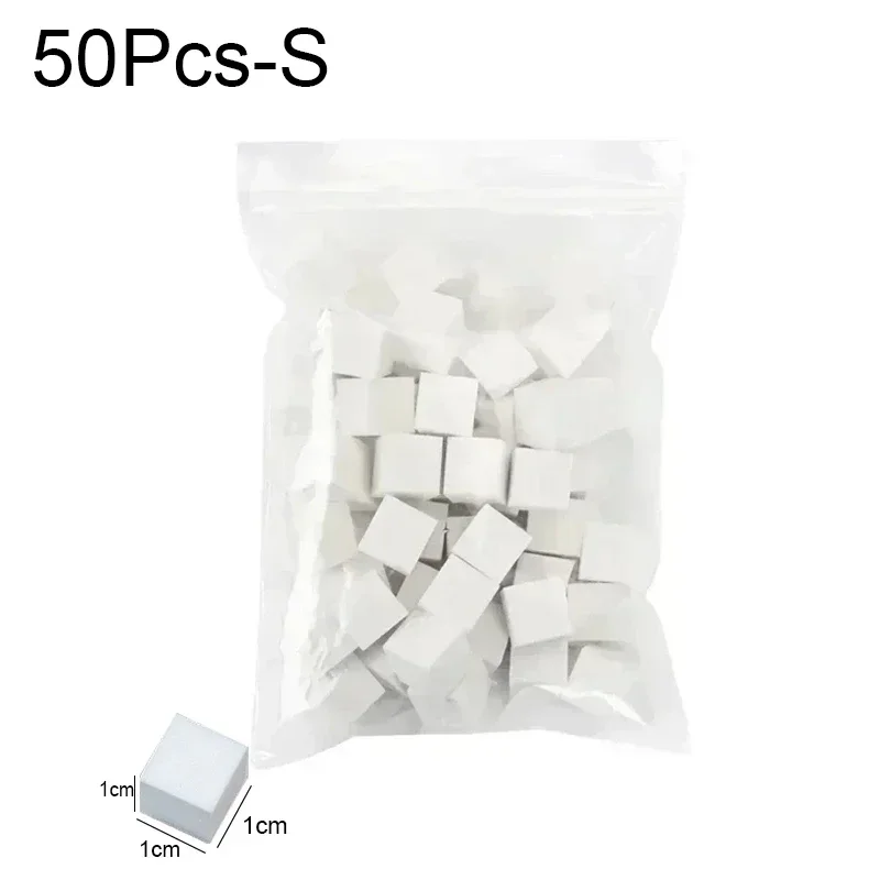 Esponja para decoración de uñas, herramientas de estampado degradado, esmalte de Gel, pincel degradado de Color, brillo en polvo, bolígrafo punteado, accesorios de manicura, 50/100 unidades: Castaño
