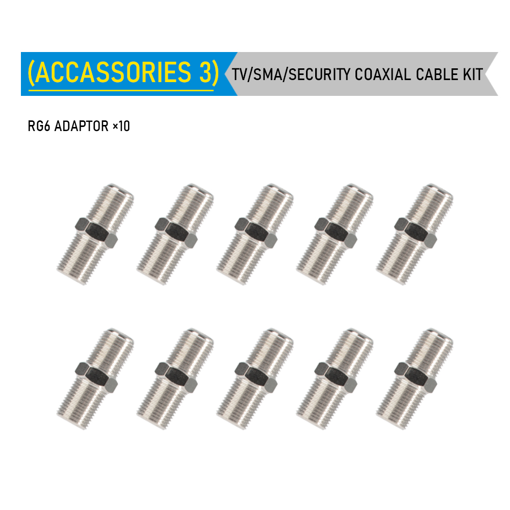 impostato di strumenti per l'installazione di telecamere CCTV Pinze a compressione per connettore F/BNC/RCA RG-58/59/62/6 (3C/4C/5C) Tipo kit spelafili: bianca