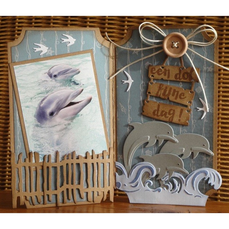 CH Ocean World 3D Stitched DIY Scrapbooking Stamps Craft Embossing Die Cut Making Stencil Template
