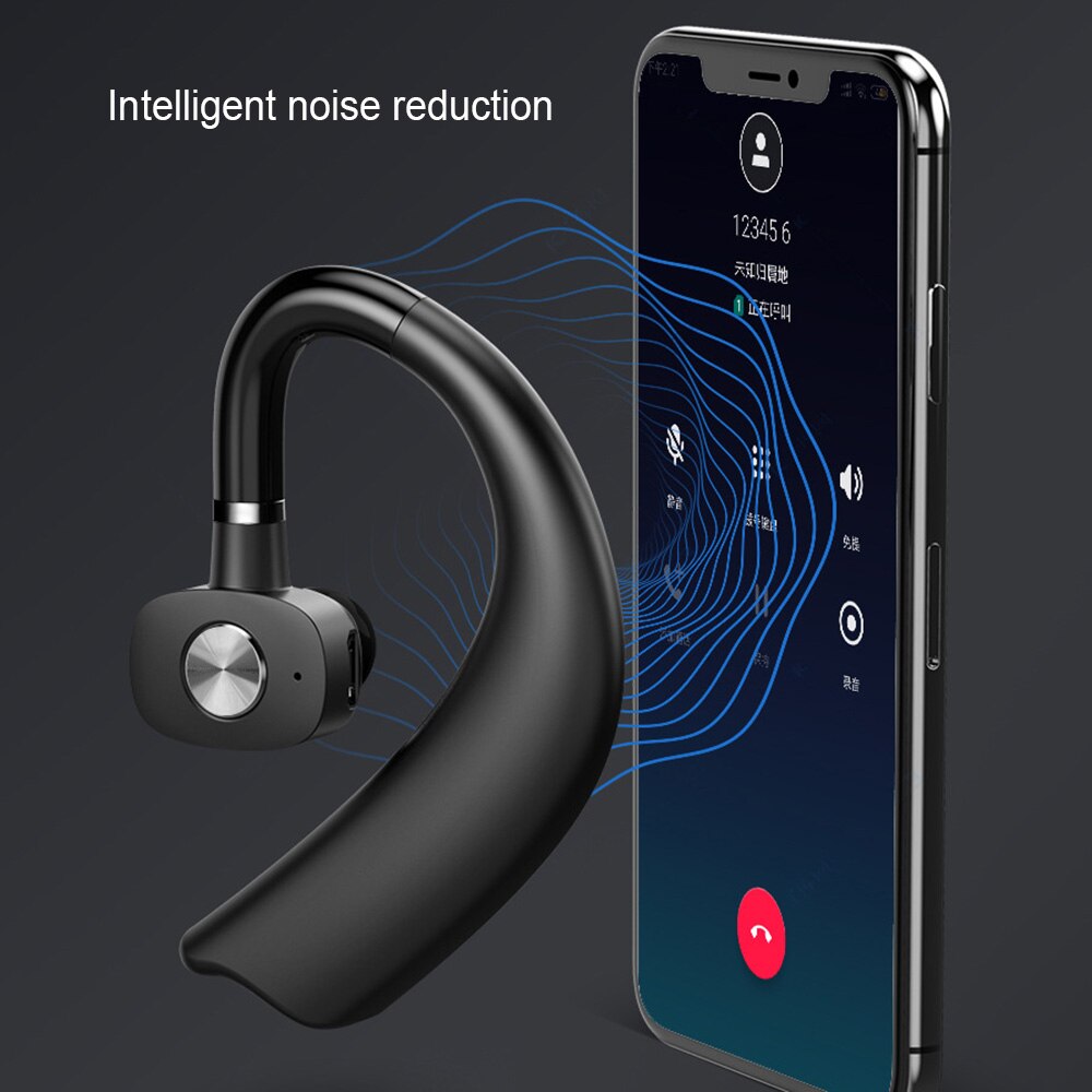 Kebidu Single-Ear Blutooth Oortelefoon Draadloze Stereo Hoofdtelefoon Bluetooth Handen In Auto Kit Met Mic Voor Iphone Samsung Huawei