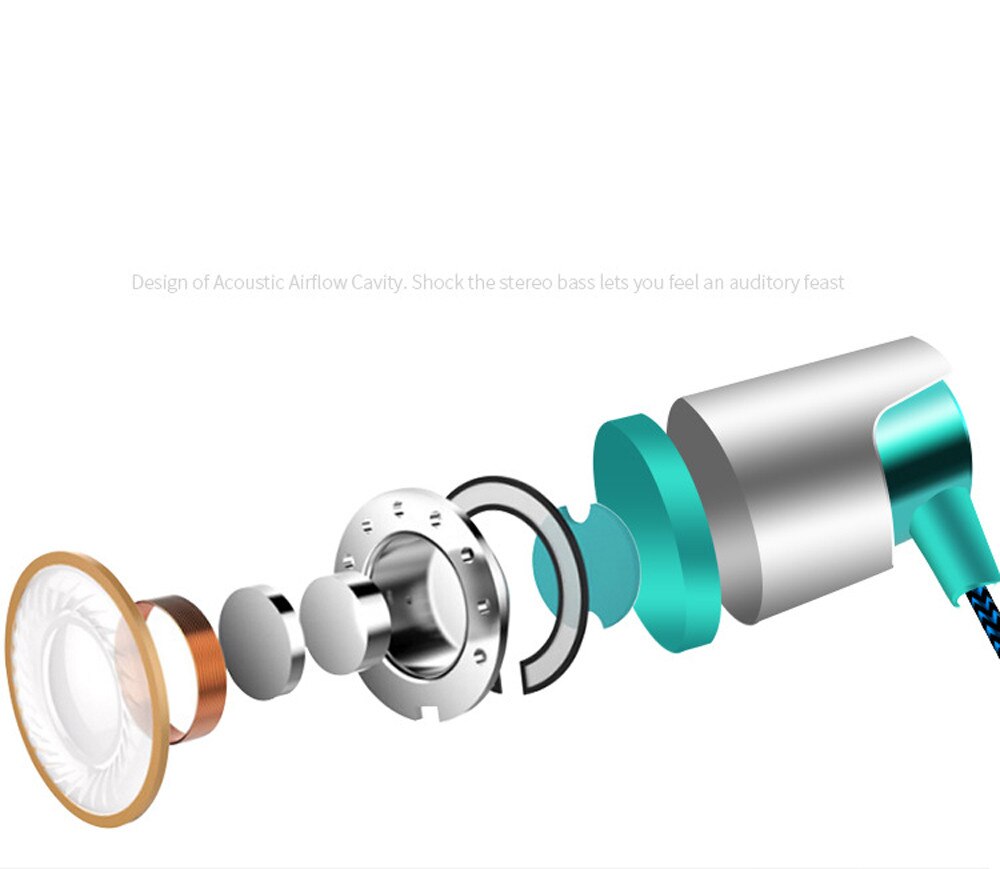 Universal 3.5mm In-Ear Stereo Earbuds Earphone With Mic For Cell Phone I27T