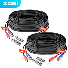 ZOSI-câble d'alimentation pour vidéosurveillance 18M 30M, connecteur BNC DC pour caméra DVR, accessoires pour système de sécurité noir