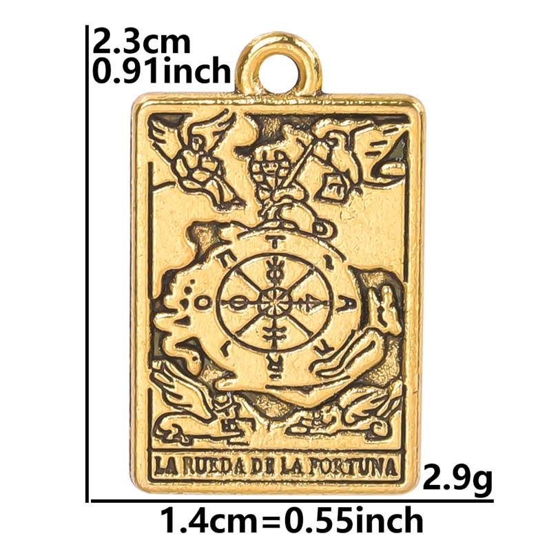 10pcs/lot Gold Plated Tarot Accessories DIY Bulk Alloy Pendant Charm for Jewelry Making Necklace Earrings DIY Material: VIOLET