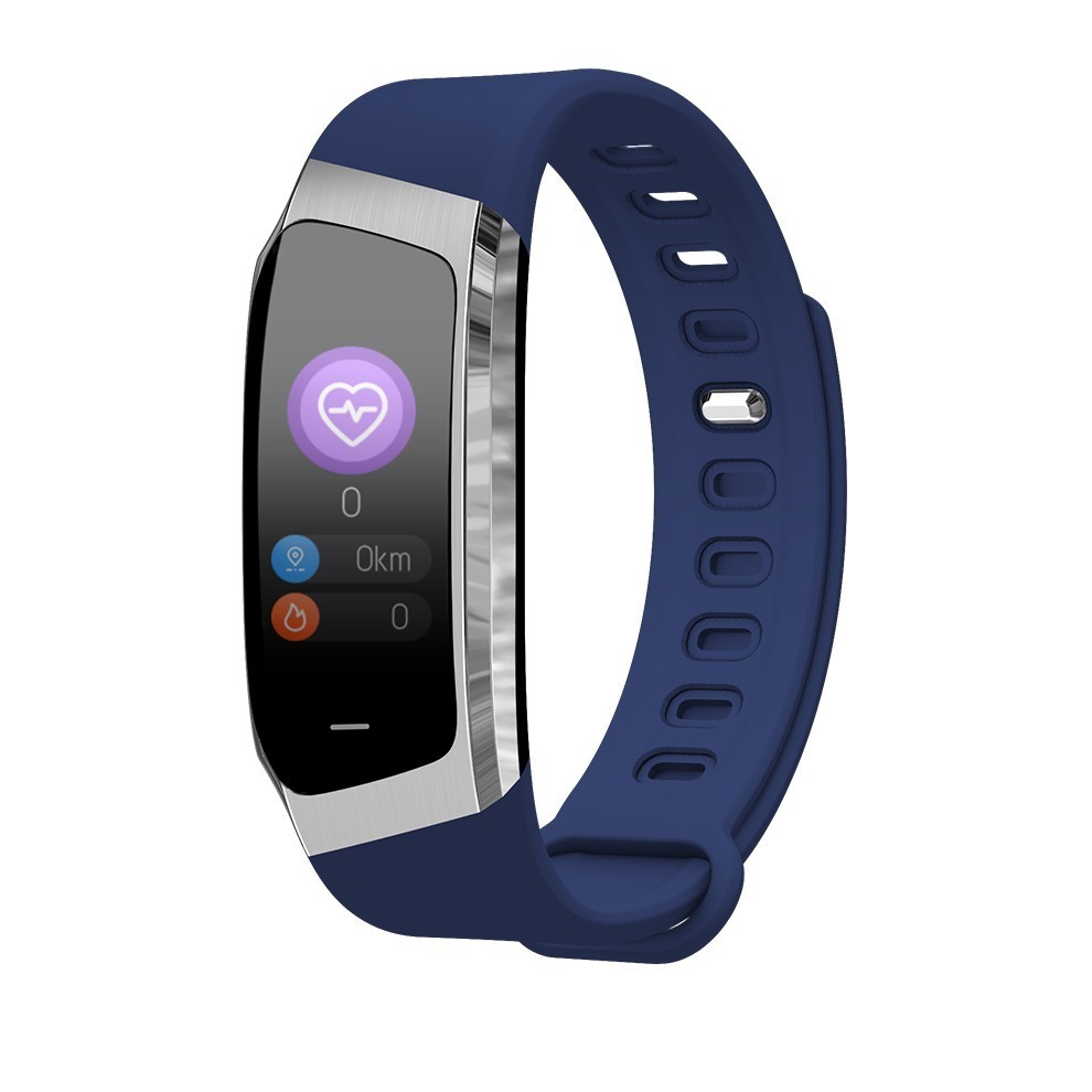 SeenDa E18 Smart Uhr Sport Männer Armbanduhr Fitness Tracker Smart Uhr Für Android Und IOS Telefon Bluetooth Frauen Smart Uhr: Blue and silver