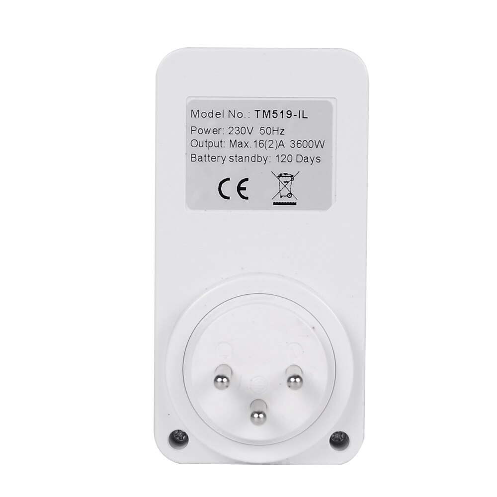 Prise de courant IL prise de minuterie numérique électronique avec minuterie 220 V prise de courant alternatif prise de minuterie relais de temps contrôle Programmable