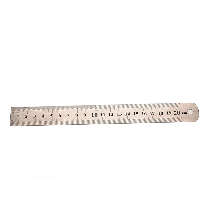 20 centimetri in Metallo Righello in Acciaio Inox Regola Metrica di Precisione Doppia Faccia Strumenti di Misura di Scuola Forniture per Ufficio Accessori