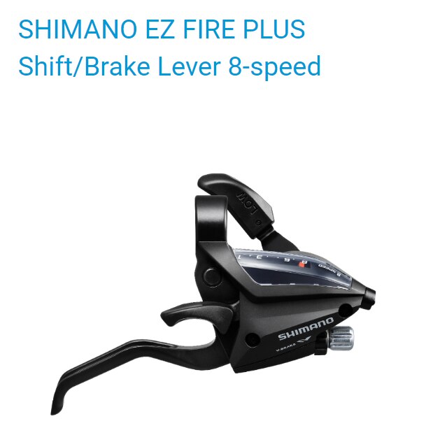 Shimano-ez FIRE PLUS-palanca de cambio/freno-Tamaño de palanca de 2 dedos-8 velocidades: EF500(L8R)
