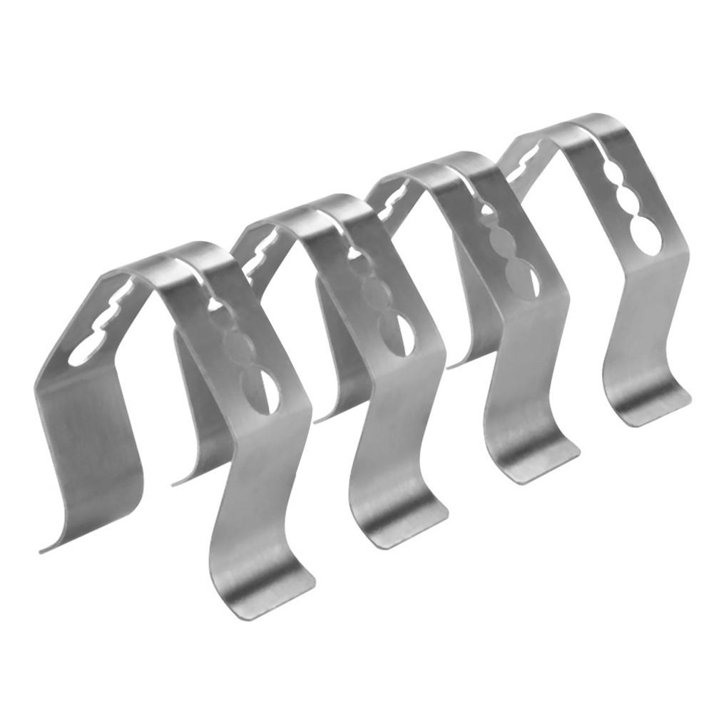 4PCS Stainless Steel Grill Clip Meat Thermometer Probe Clip Holder Ambient Temperature Readings BBQ Oven Grill Clip