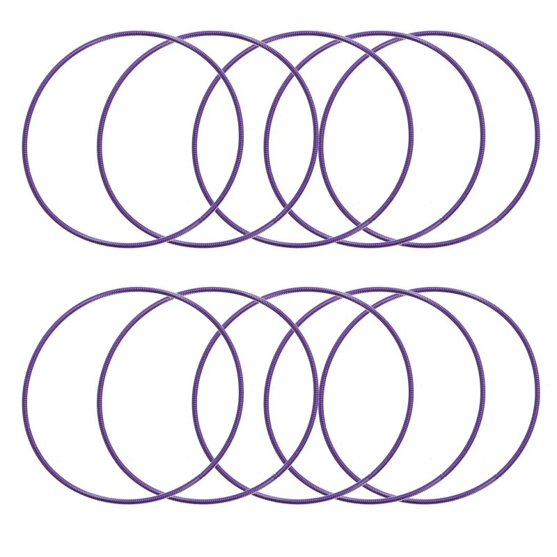 10 Pieces/set Rose Gold Guitar Spring Bracelets Stack Carbon Steel Coil String Bangle Wirstband Stackable Jewelry: 10PCS 399-PL