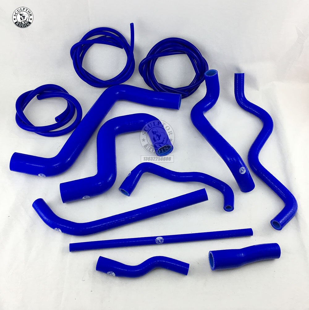 Manguera de aspiración de silicona y manguera de vacío para VW Golf, juego de 12 piezas de manguitos, colores rojo, azul y negro, para reemplazo en VW Golf GT I MK2 1.8 8V PB, 1987-1991