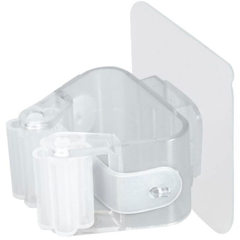 Seamless Suction Cup Mop Hanger Bathroom Free-Punch Mop Shelf Mop Broom Holder Mop Rack Kitchen Tool Hanger Behind Doors/On Wall: Transparent