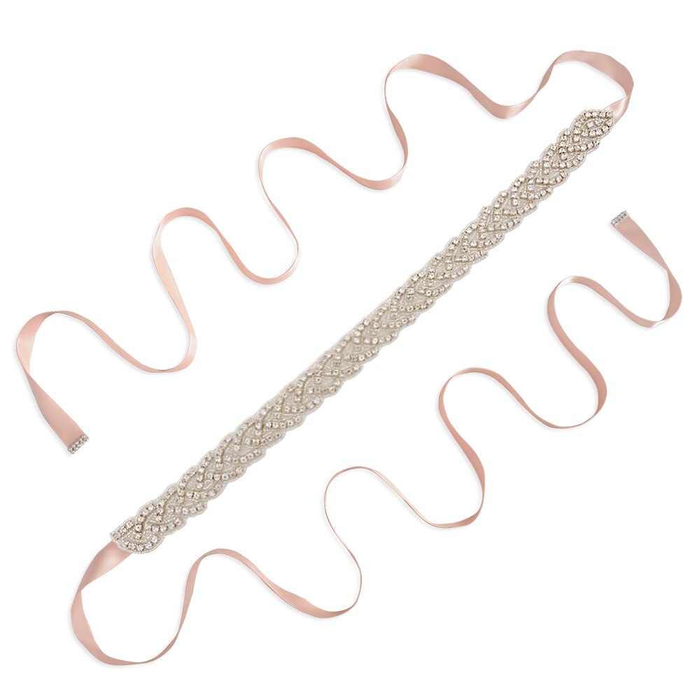 TRiXY S216-S atemberaubend Strass Gürtel Braut Gürtel Brautjungfer Gürtel für Kleid Hochzeit Kleid Gürtel Bling Gürtel für Frauen Taille Band: Jahrgang Rosa