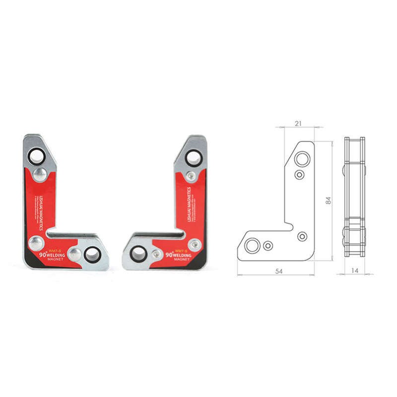 2Pcs/Set Wm7-S Magnetic Holder/Corner Welding Magnets / Internal And External Right Angle Fixator 30 60 90 Angles Magnetic Cla