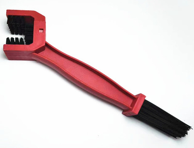 Cepillo de limpieza de cadena de bicicleta, cepillo Grunge de plástico para ciclismo y motocicleta, limpiador para exteriores, herramientas bisiklet: Rojo