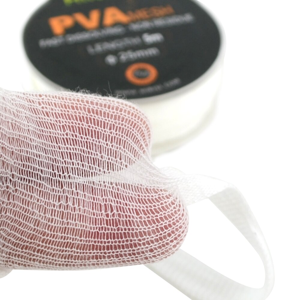 1 stuks karper vissen Pva Mesh 25mm * 5m bijvullen PVA voor vissen aas Boilie en pelletaas
