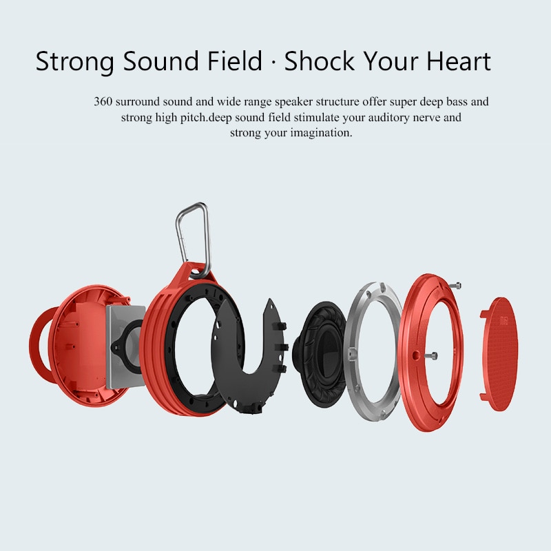 MIFA F10 bezprzewodowy głośnik Bluetooth wbudowany mikrofon stereofoniczny IXP6 wodoodporny głośnik na zewnątrz z basem mini przenośna karta TF robić głośnika