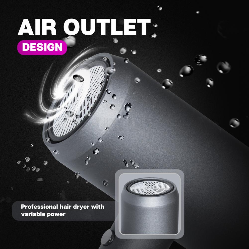 Hair Dryer Salon Tools Ionic Dry Hair Blow Dryer With Diffuser and Concentrator Powerful Fast Drying Hairdryer