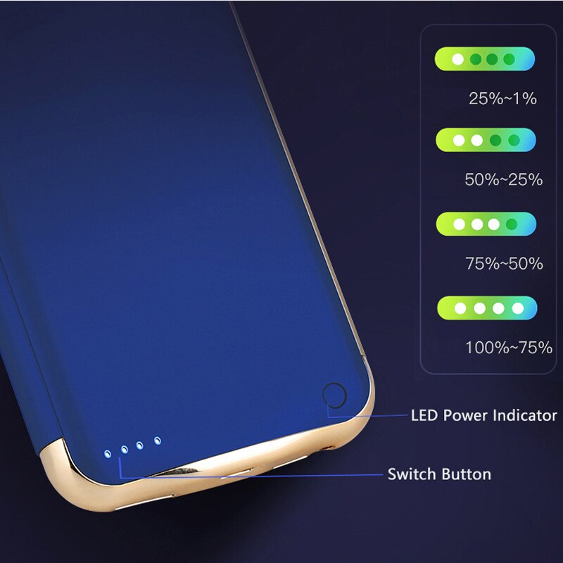 Stötsäker batteriladdare till iphone 2 6 6s 7 8 3500 mah extern laddare mobiltelefonskydd backup power bank laddningsväska