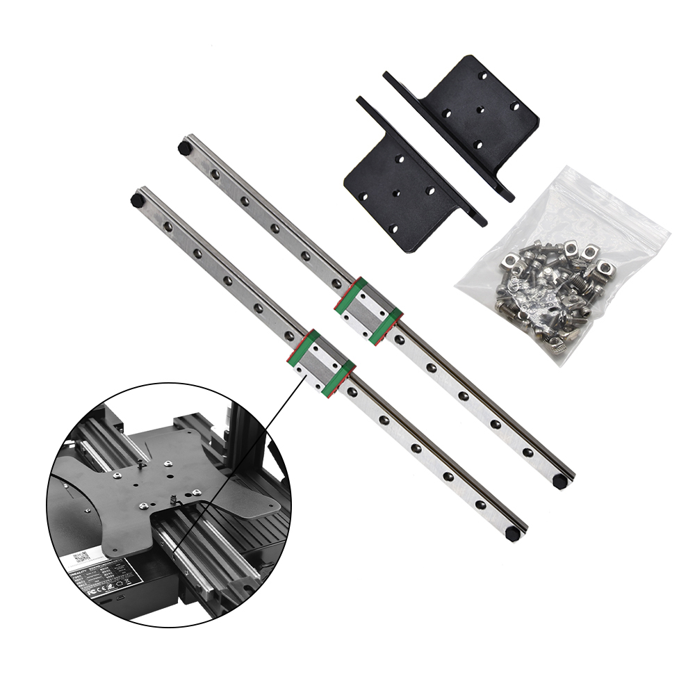 Dual Y-as Upgrade Kit voor Ender 3 S1 Ender 3 S1 Pro MGN9H 315 MM Lineaire Rail Ender 3 Ender 3 V2 MGN12H 300 MM 3D Printer Onderdelen: Zilver