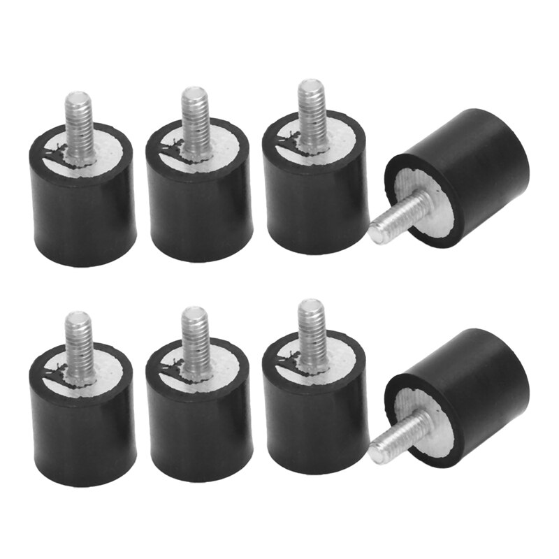 8Pcs M4 Buiten Binnenkant Anti Vibratie Rubber Buffer Isolator Attachment 15Mm X 15Mm