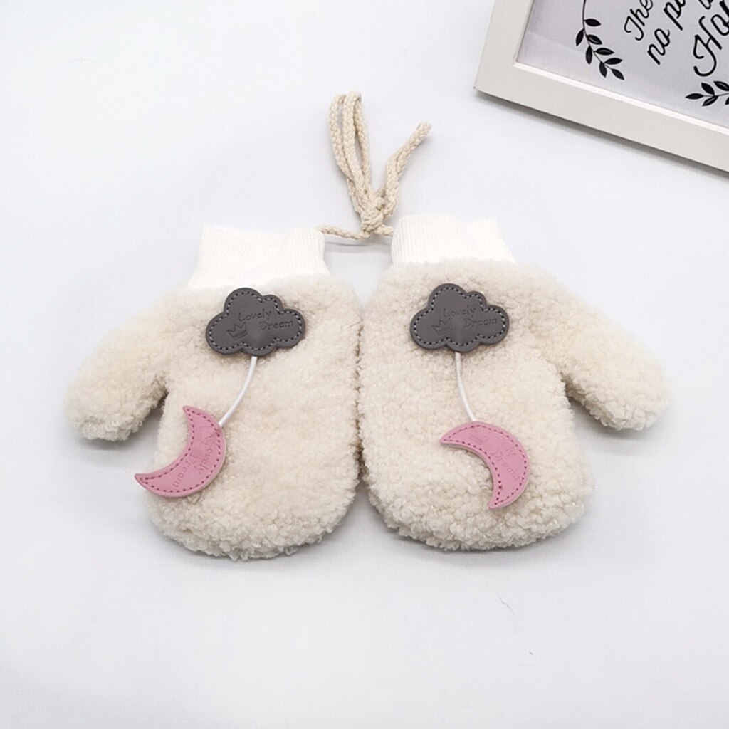 Kinder Handschuhe Winter Kinder Mädchen Winter Nette Cartoon Print Villus Warm Halten Winter Kinder Handschuhe Handschuhe Rekawiczki Dzieciece