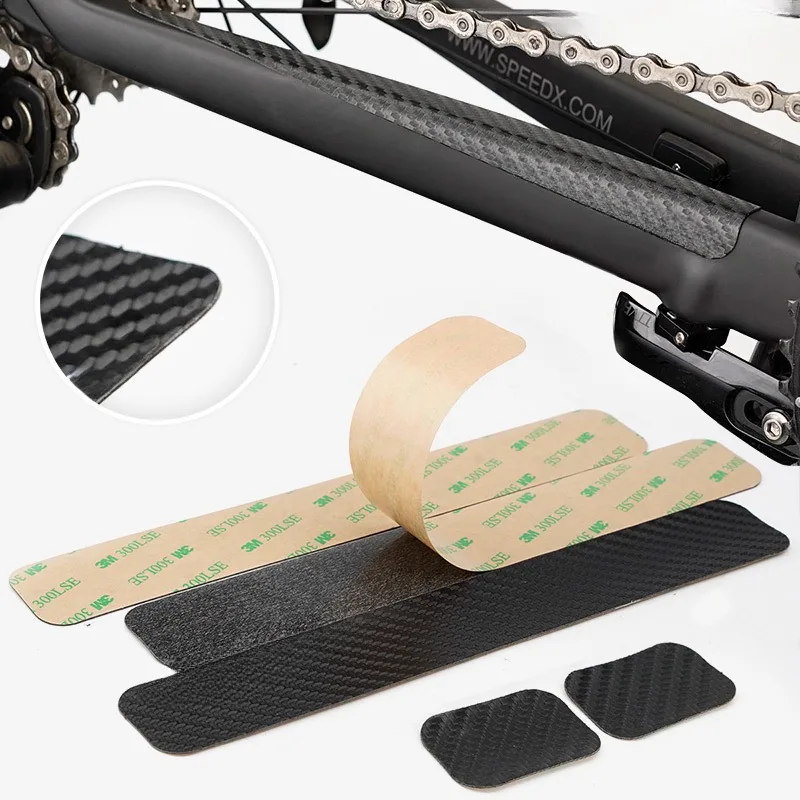 Fahrrad Kettenschutz Schwarz Kohlenstoff Faser Radfahren Rahmen Kette Bleiben Gepostet Schutz MTB Kette Pflege Schutz Abdeckung Fahrrad Zubehör