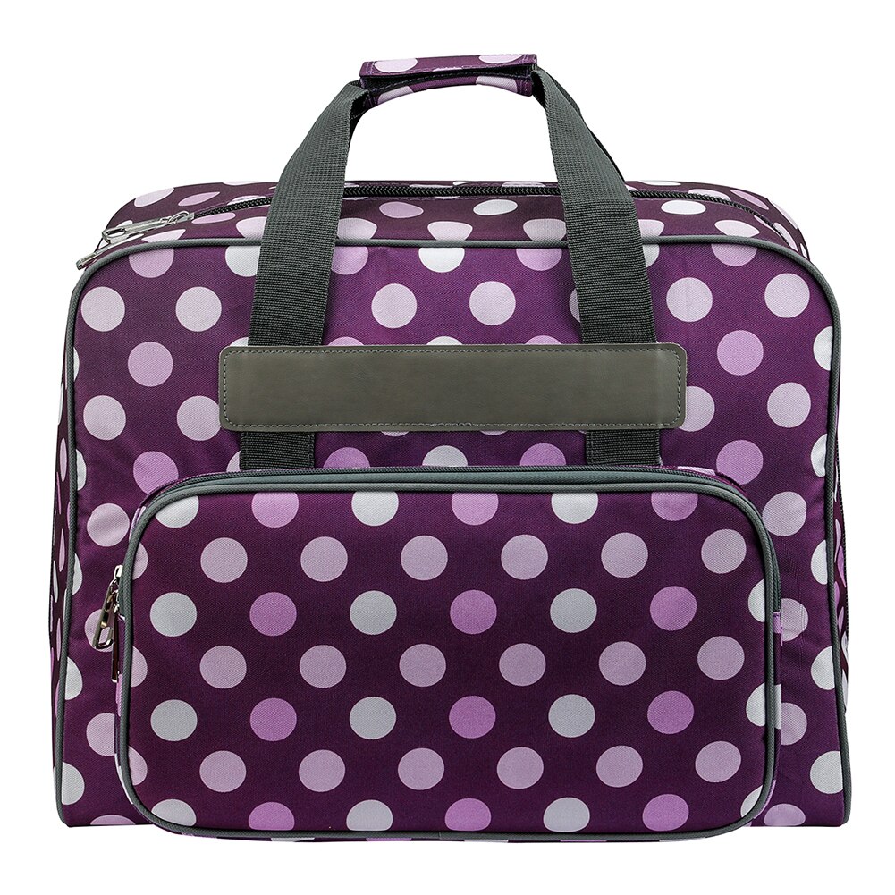 Practical Sewing Machine Handbag Crochet Kits Print Travel Carrying Case Tote Bags Oxford Cloth Large Capacity Crochet Kit Bags: Purple