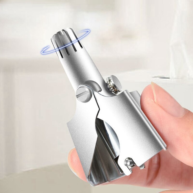 Stainless Steel Ear Nose Trimmer Razor Safety Care Beauty Nose Manual Body Trim Washable Nose Hair Tool Men and Women