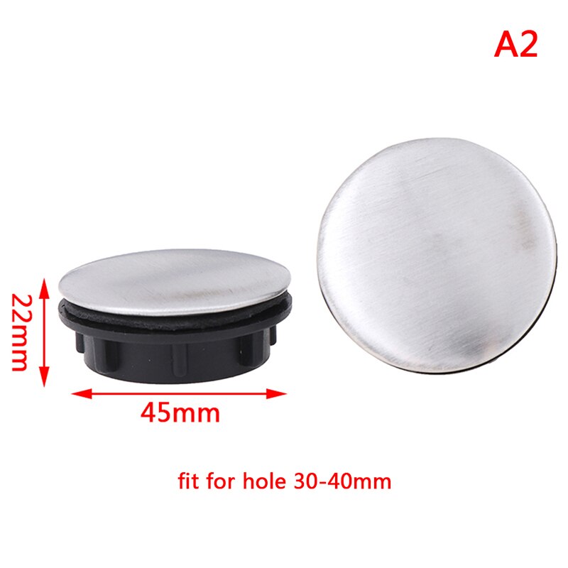 Tapa de orificio para grifo de cocina, 2 uds., grifo de fregadero de acero inoxidable: A2