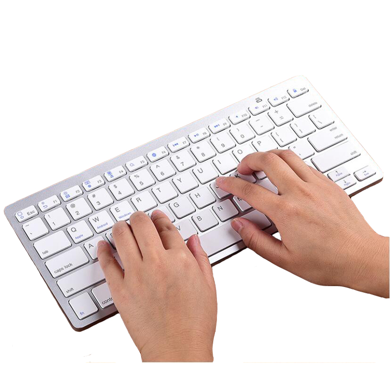 2.4G Wireless Bluetooth Computer Keyboard Tablet PC 78 Key Russian German Japanese Spanish French Farsi Traditional Cangjie